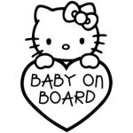 Hello K Baby On Board Decal
