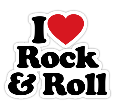 i love rock and roll color sticker
