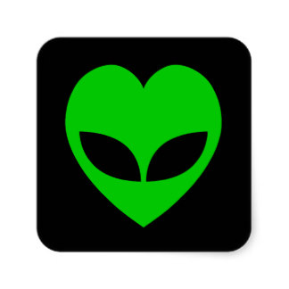 love aliens decal