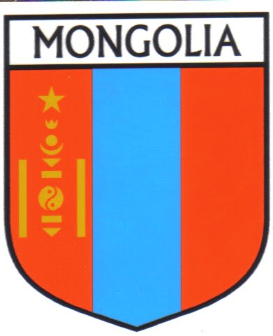 Mongolia Flag Crest Decal Sticker