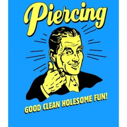 Piercing Clean Fun Vinyl Decal Funny Sticker