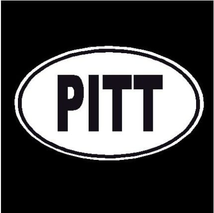 Pitt Oval Dog Decal