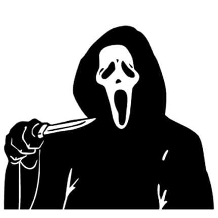 Scream Killer with Knife Sticker