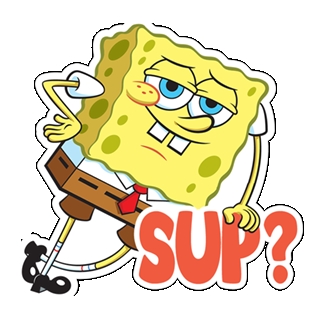 spongebob SUP funny car sticker