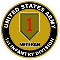 us army 1st infantry division veteran sticker
