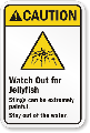 Watch Out Jellyfish Sign