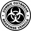 zombie outbreak response vehicle bio decal