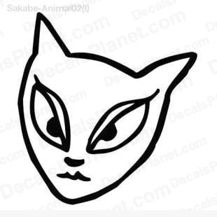 Alien Cat Head Sticker