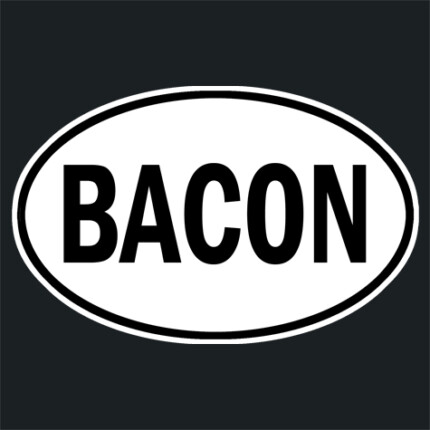 BACON oval guy sticker