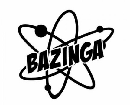 Bazinga Funny Vinyl Car Decal
