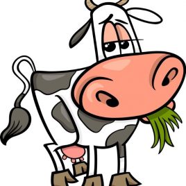 Cartoon Cow farming Sticker