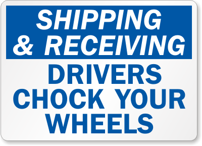 Chock Wheel Signs and Labels 30