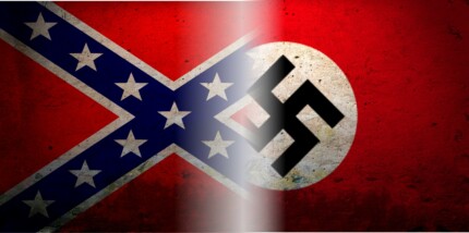 confederate nazi flag combo sticker 2