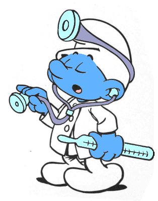 Doctor Smurf Comic Book Sticker