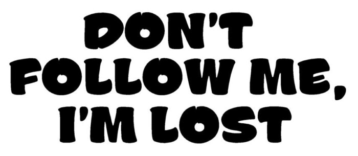 Dont Follow Me Im Lost Adhesive Vinyl Decal