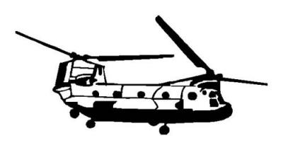 Helicopter Diecut Decal 2