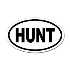 Hunt Oval Decal