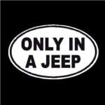 JEEP Only Oval Decal