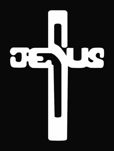 Jesus Cross Die Cut Vinyl Decal Sticker - Pro Sport Stickers