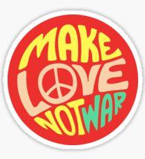 MAKE LOVE NOT WAR POLITICAL STICKER