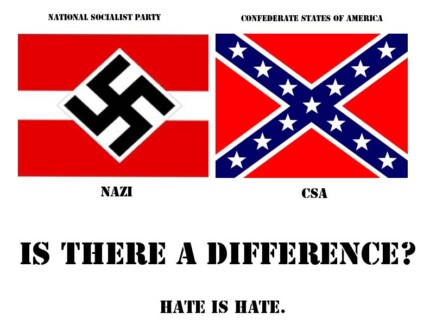 Nazi and Confederates difference sticker