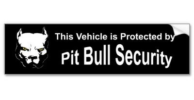 pitbull security bumper sticker