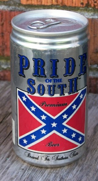 pride of the south reble beer can shaped sticker