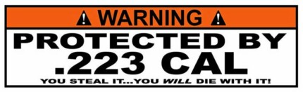 Protected By Funny Warning Sticker 11