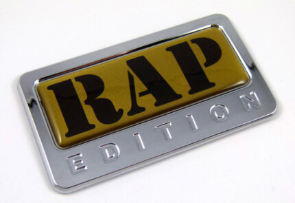 rap special edition adhesive chrome emblem