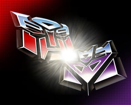 Rectangular Transformers 3D Logo Decal