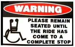 Remain Seated Funny Warning Sticker
