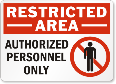 Restricted Area Plastic Sign