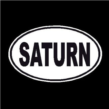 Saturn Oval Decal
