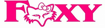 Sly Fox Logo with Bow Diecut Decal FOXY 1