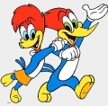 Woody Woodpecker and Girlfriend Color Adhesive Vinyl Decal Sticker