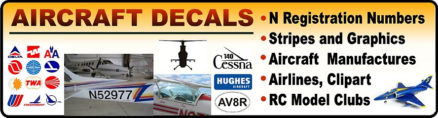 Aircraft Manufacture Decals and Stickers