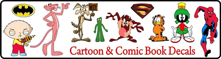 Cartoon Stickers and Decals | Comic Book Stickers and Decals