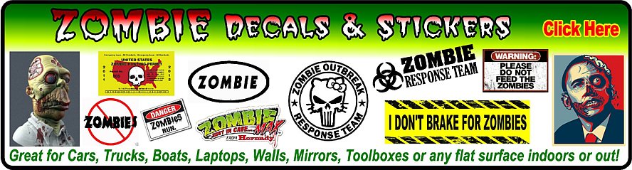 Zombie Stickers and Decals